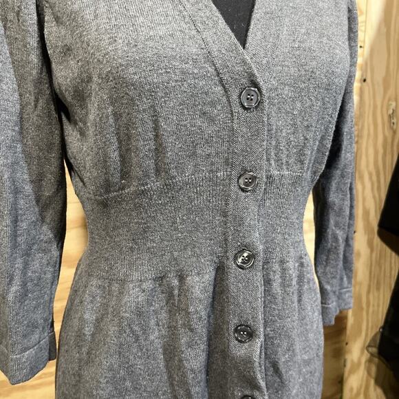 Vtg The Limited Y2K 90s Baby Doll Knit Cardigan Sweater Women's Size Medium Gray - Picture 5 of 10